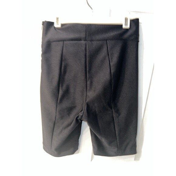 Good American Bike Shorts Womens 2 Sz M Black High Rise Solid Pull On Side Zip - Picture 4 of 8